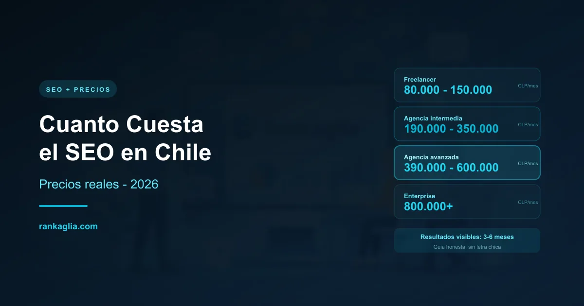 Cuanto Cuesta el SEO en Chile en 2026: Precios Reales por tipo de proveedor — Rankaglia
