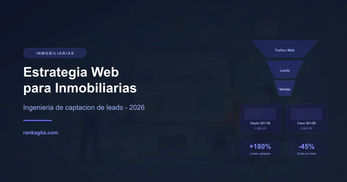 Estrategia Web para Inmobiliarias: Ingeniería de Captación de Leads 2026 — Rankaglia
